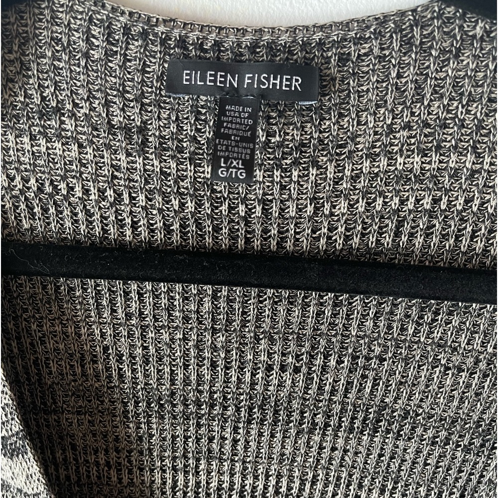 Eileen Fisher Gray Split Side Midi Open Cardigan … - image 6